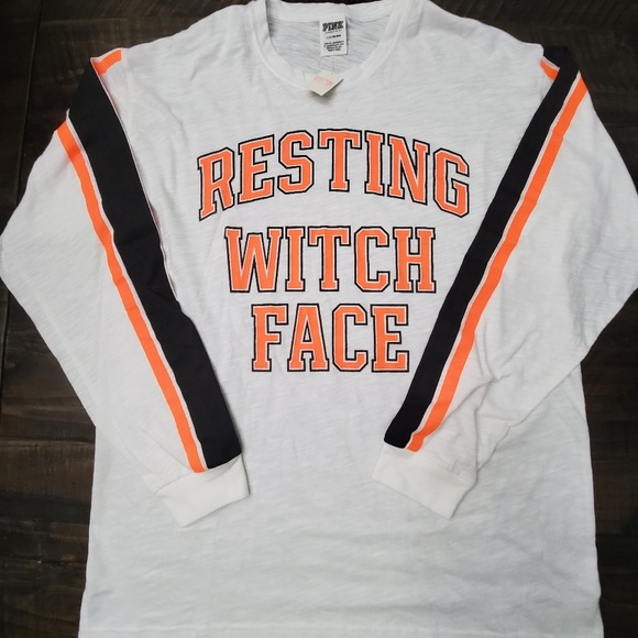 PINK Victoria's Secret Tops - VS PINK Resting Witch Face Top | L